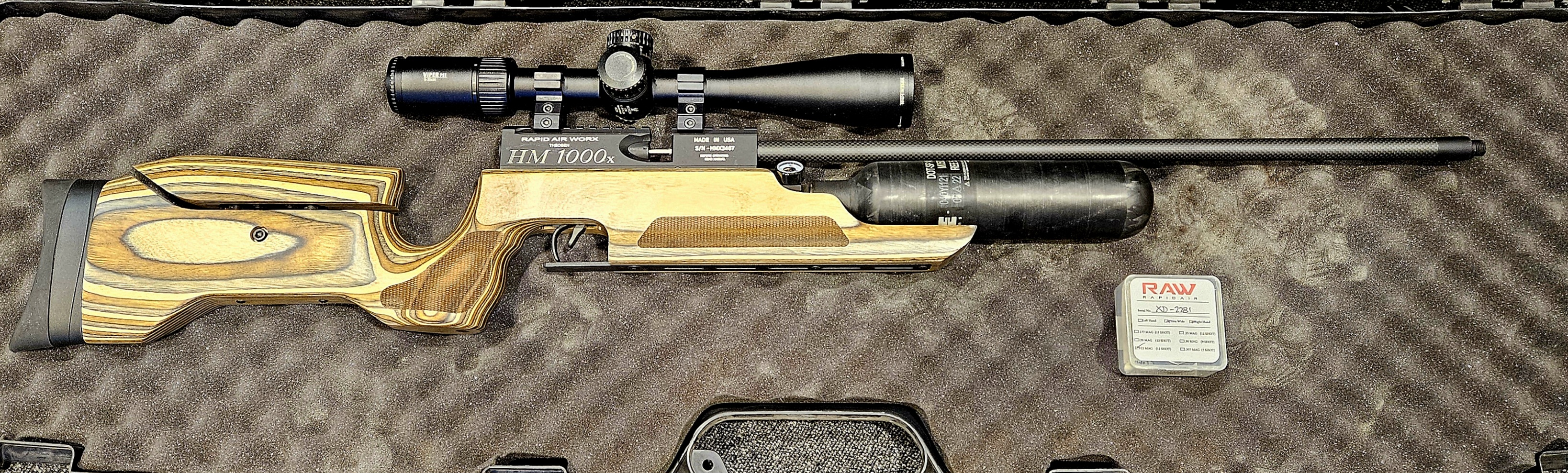 USED   RAW HM1000X .22 L/H Airgun Package